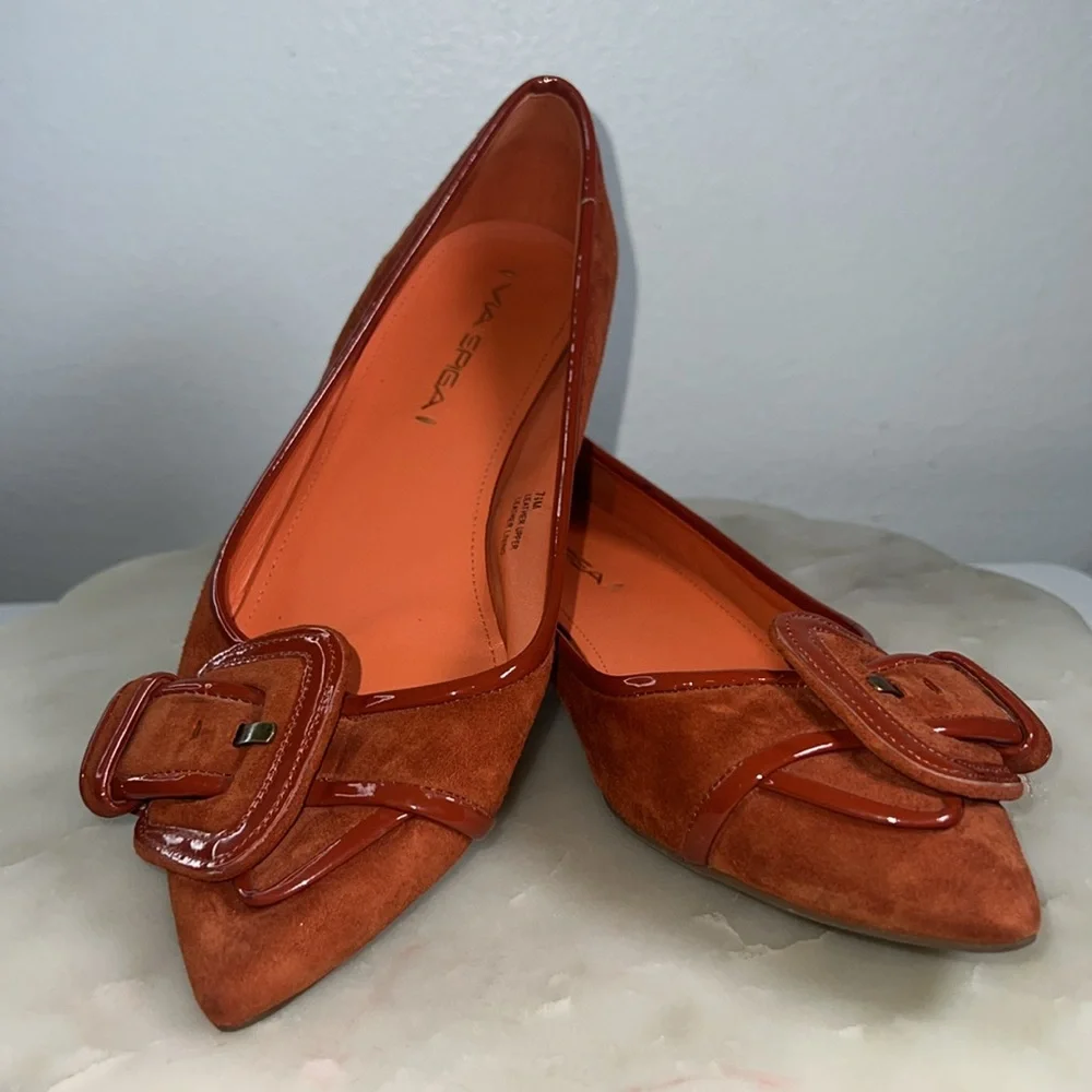 Via Spiga Deandra Buckle Flats Sz. 7.5 M - Picture 7 of 10